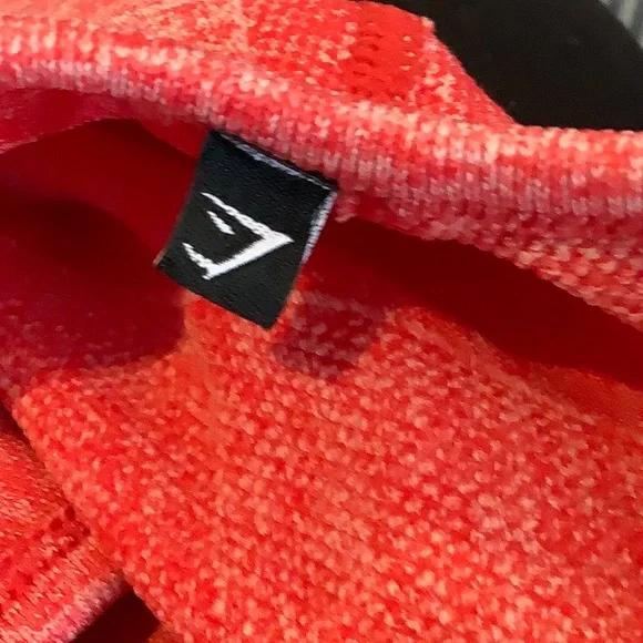 NWOT GYM SHARK 2 Piece Red/White Long Sleeve/Pants Gym Workout Athleisure Set S - Picture 11 of 11